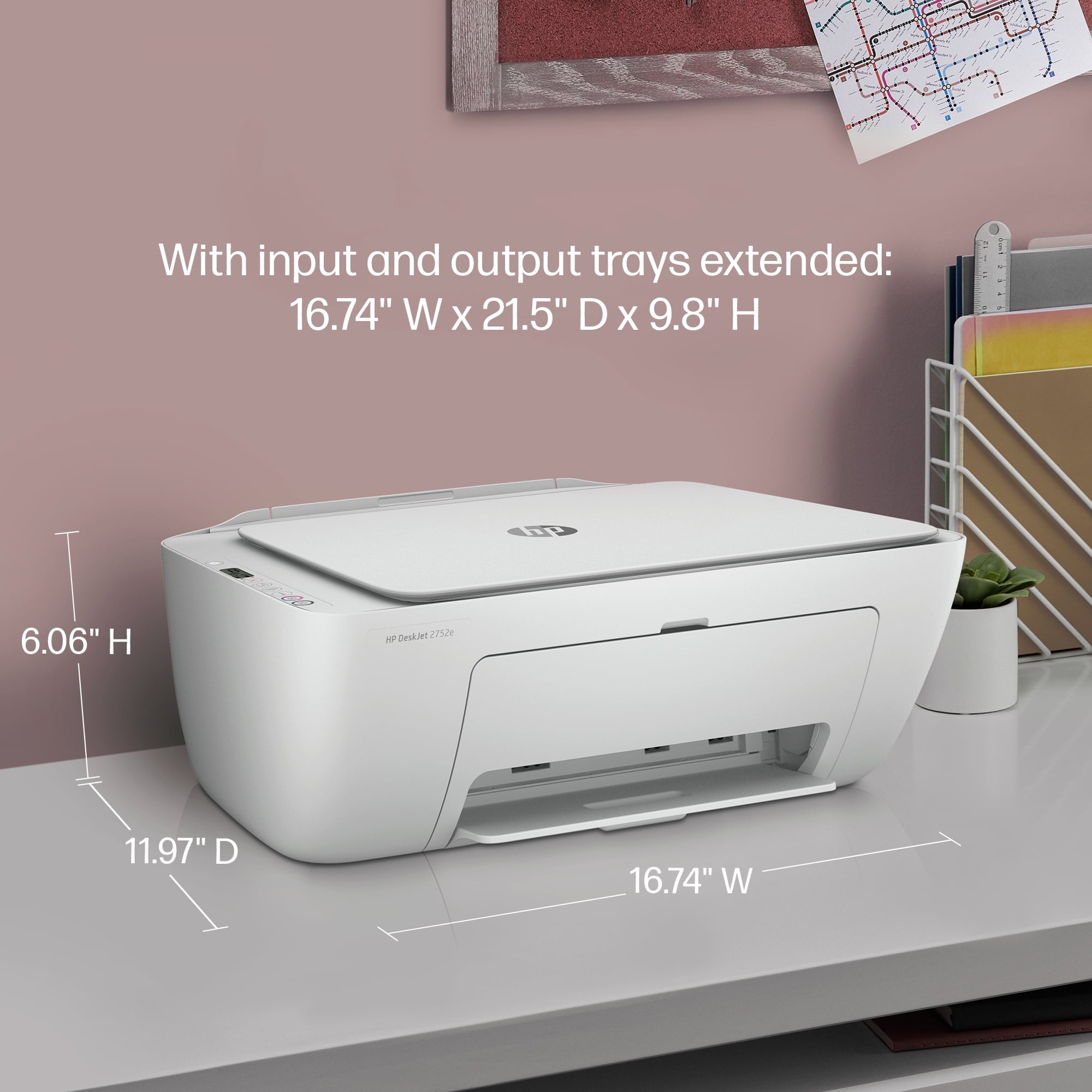 HP DeskJet 2752e All-in-One Wireless Color Inkjet Printer with 3 Months Free Ink Included with HP+
