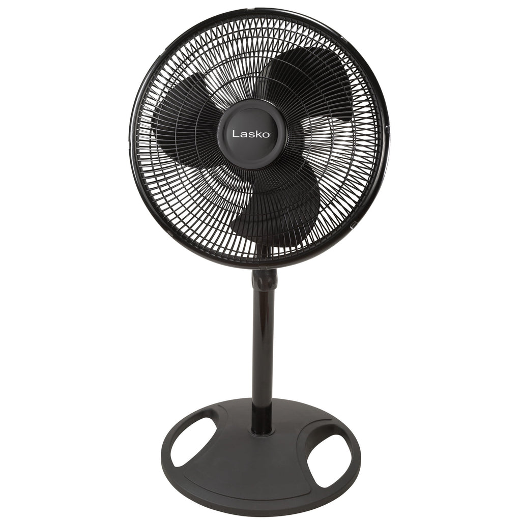 Lasko 16" Oscillating Adjustable Pedestal Fan with 3-Speeds, 47" H, Black, S16500, New