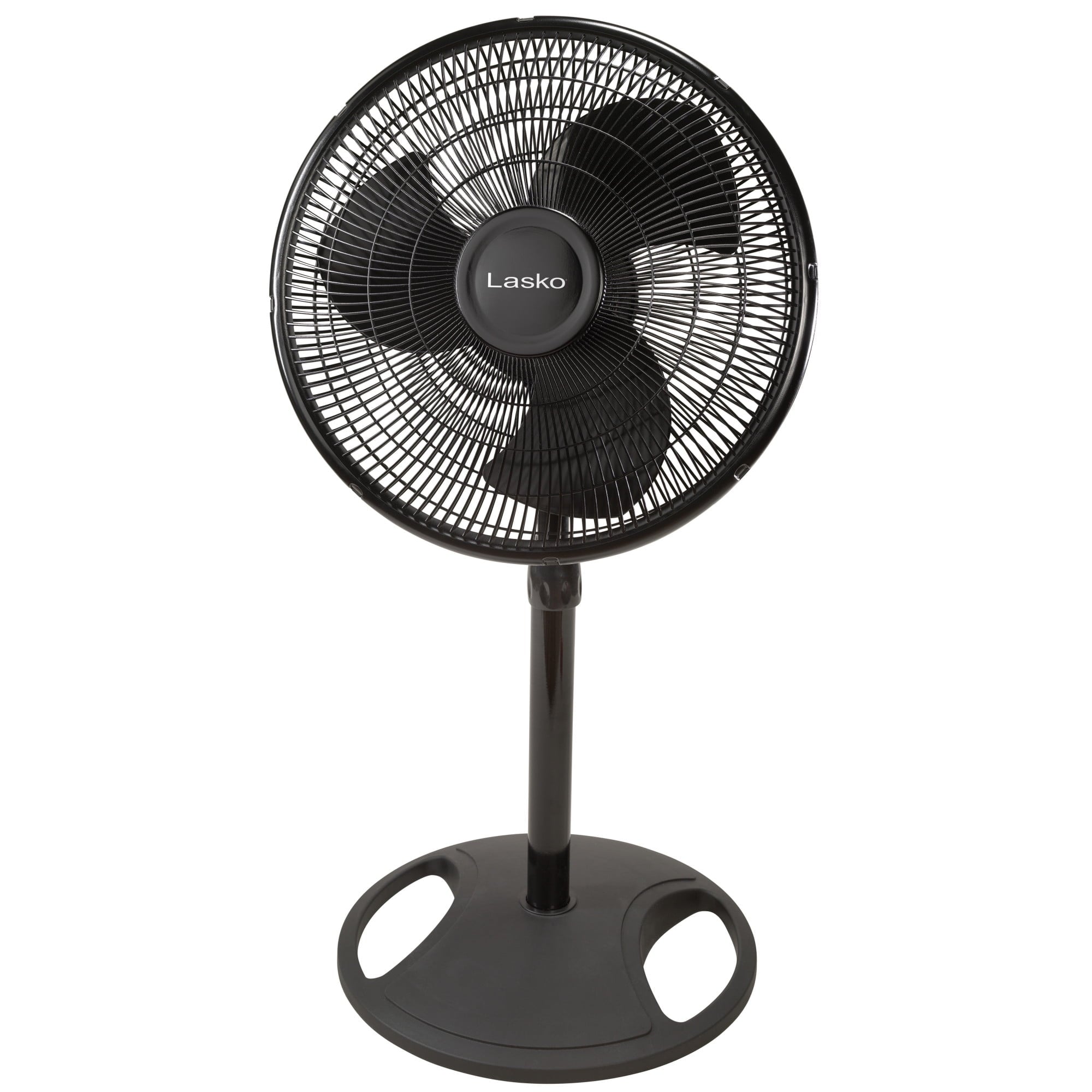 Lasko 16" Oscillating Adjustable Pedestal Fan with 3-Speeds, 47" H, Black, S16500, New