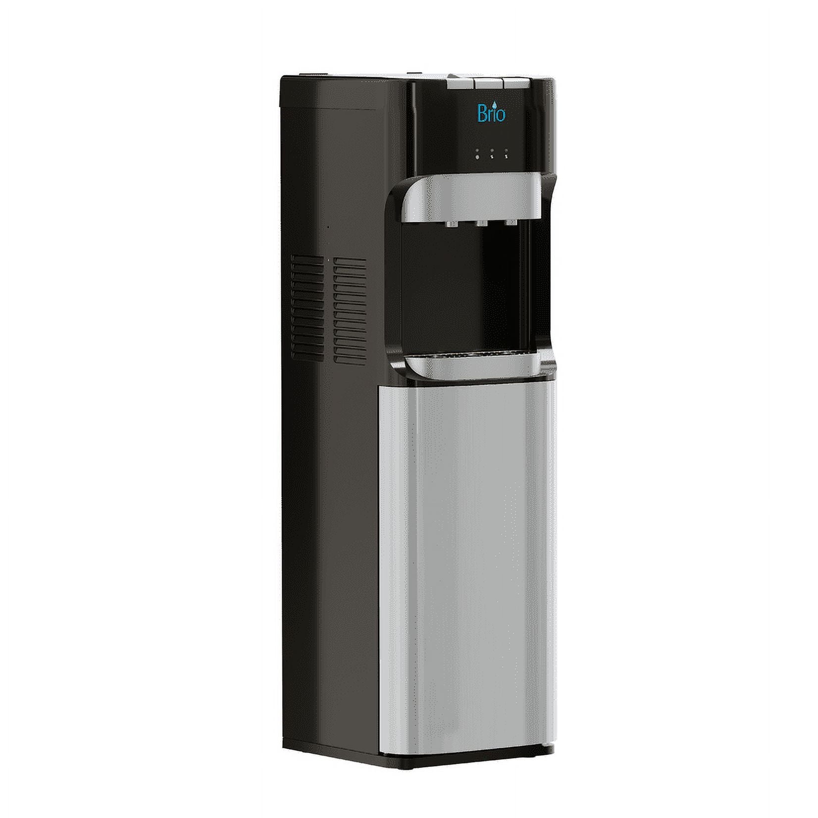 Brio Bottom Load Water Cooler Dispenser with Hot, Cold and Room Temperature Water, Height 41.4"